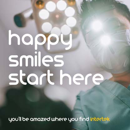 Patient view of a dental technician